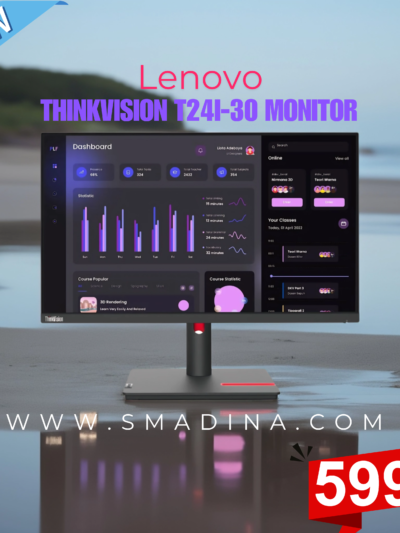 Lenovo ThinkVision T24i-30 Monitor – 23.8" Full HD IPS Display, HDMI, USB Hub, Brand New with Warranty