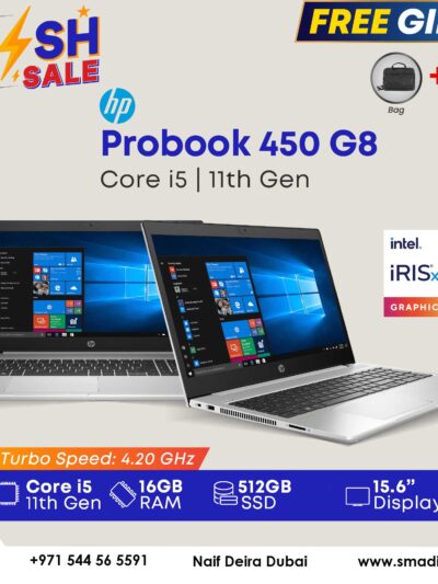 HP ProBook 450 G8 – 11th Gen i5 | 16GB | 512GB SSD | Backlit Keyboard | Windows 11 Pro